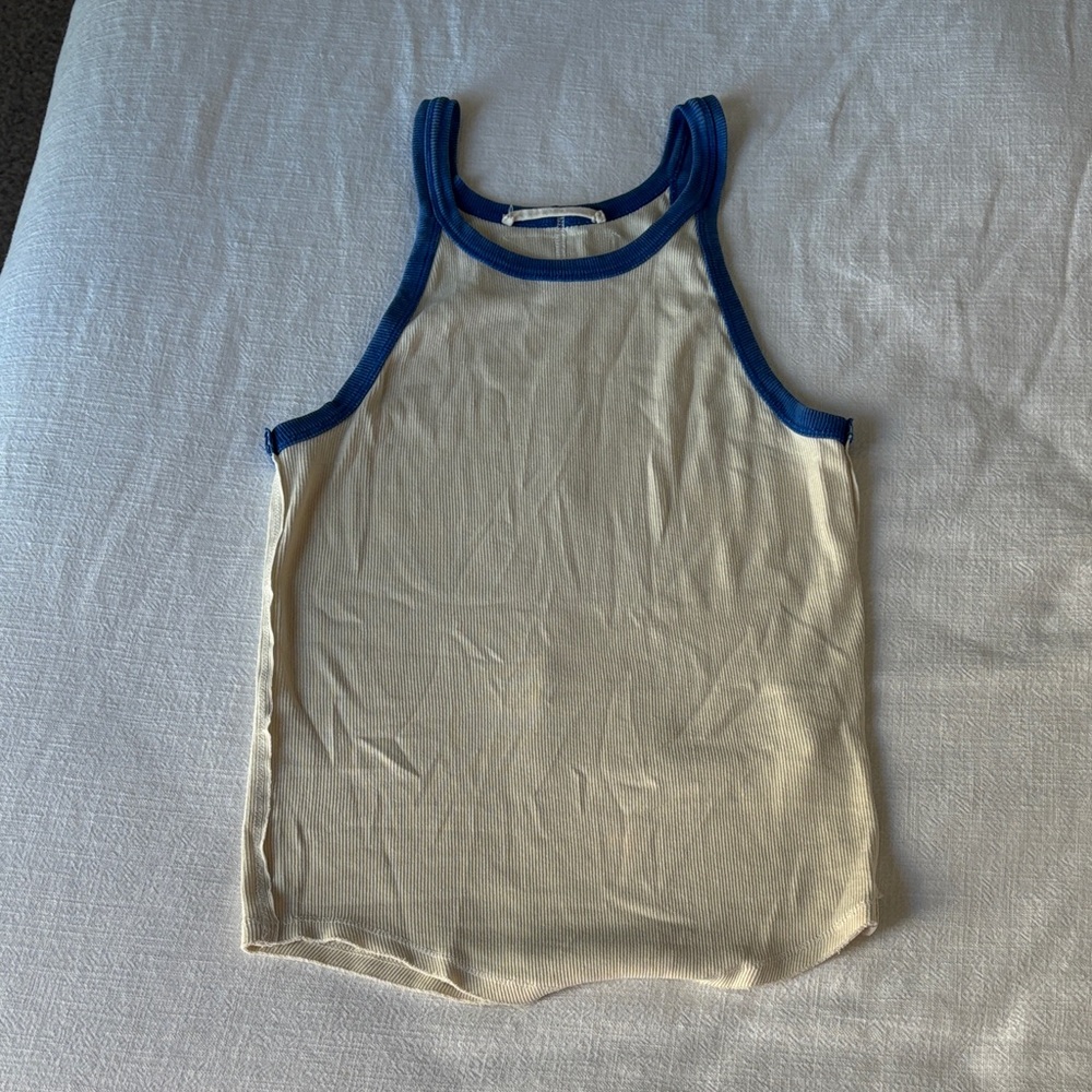We The Free Kids Tank Top with Blue Trim